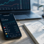 avis trading212 smartphone carnet graphique