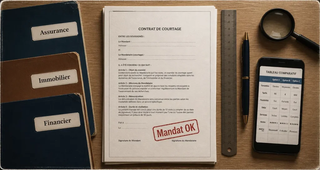Courtage définition : documents et comparaison avec mandataire