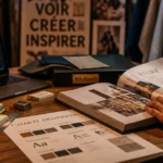 Directrice artistique etude : portfolio graphique et bureau de travail