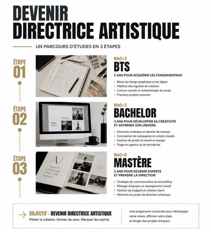 Parcours d'études et diplômes pour devenir directrice artistique