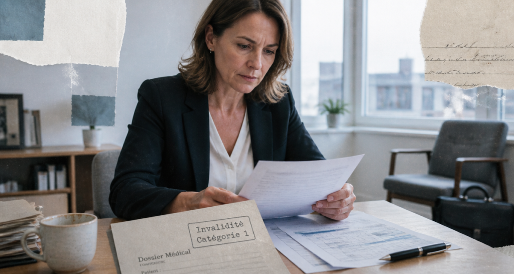 invalidité catégorie 1 inconvenient femme dossier