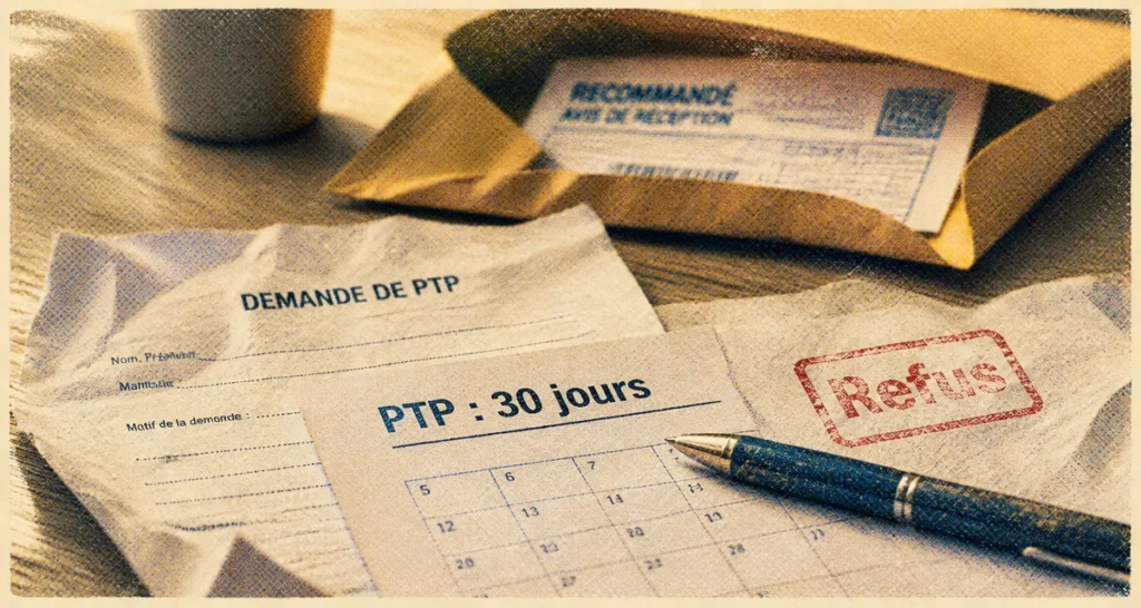 PTP refus employeur : documents et recours