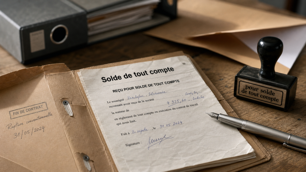 Solde de tout compte def : 6 mois pour contester
