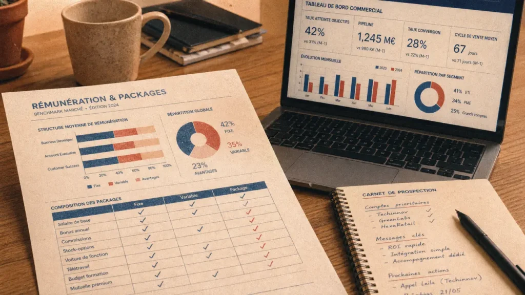 Business development representative salaire : fixe 26-36K€ et variable jusqu’à 50%