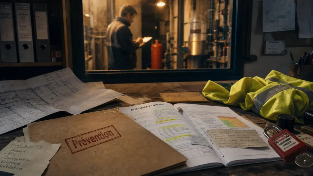 Conseiller prévention : Document Unique, consignation et plan de bâtiment en atelier