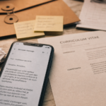 Exemple mail pour candidature spontanée : CV et e-mail sur bureau