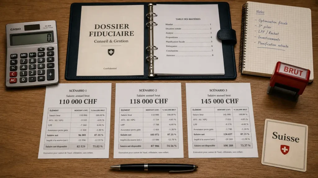Expert comptable salaire suisse : 110 000 à 145 000 CHF
