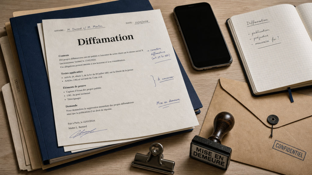 Mon ancien employeur nuit à ma réputation : mise en demeure, preuves et diffamation