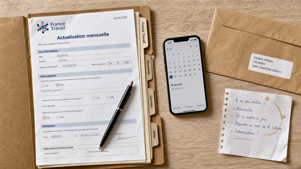 Pourquoi rester inscrit à pôle emploi sans indemnisation : actualisation mensuelle, services France Travail