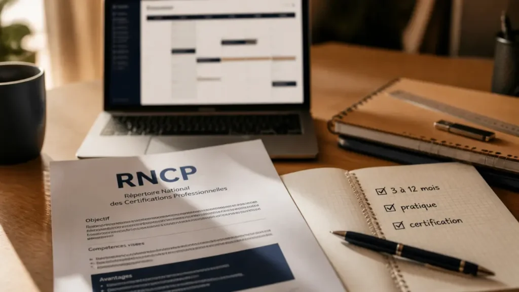Formation courte adulte reconversion RNCP en 3 à 12 mois