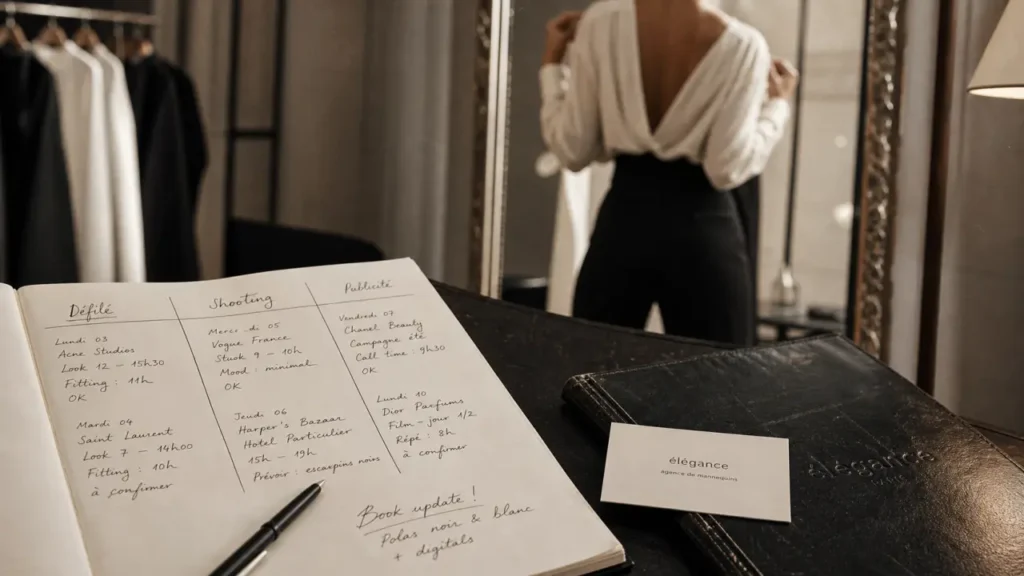 Mannequin salaire : carnet de casting et grille défilé shooting publicité