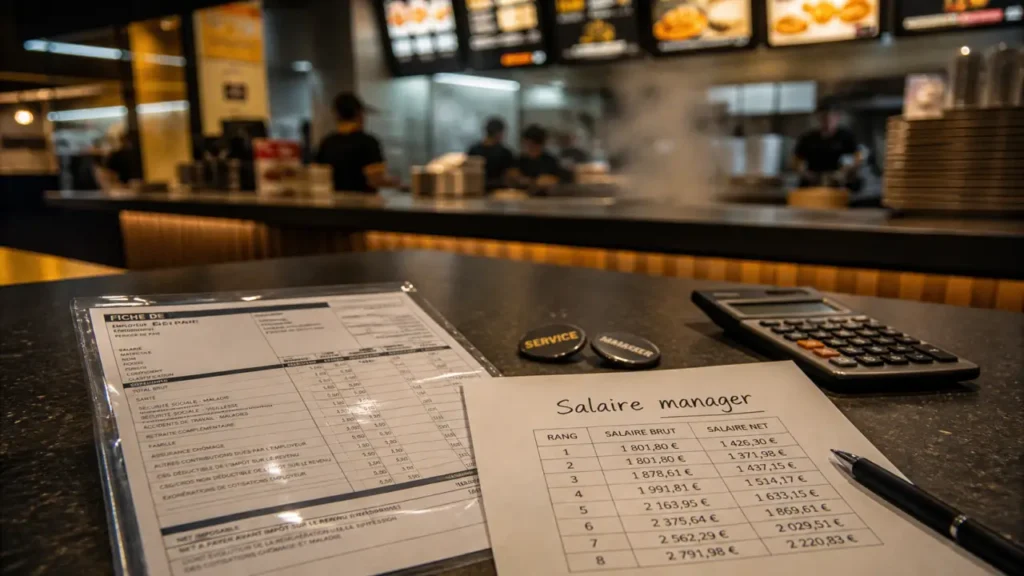 Salaire mcdo manager : fiche de paie et grille de salaire en restaurant