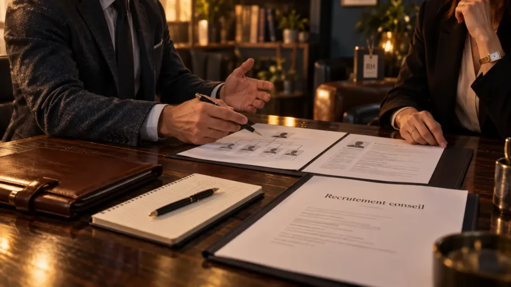 Recrutement conseil : consultant et manager, dossier et fiche de poste