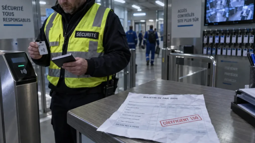 Agents de sécurité salaire : coefficient 150 et bulletin de paie